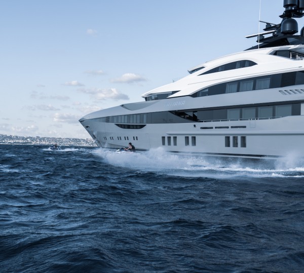 Superyacht With Jetskis