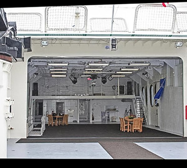 Tables And Chairs Laid Outside