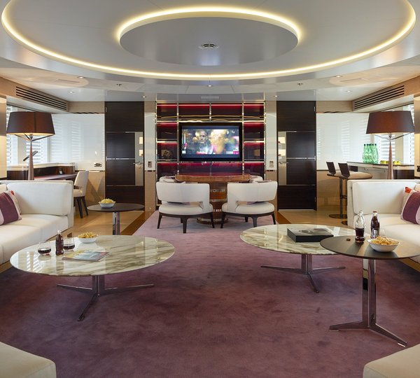 Upper Deck Saloon With A TV