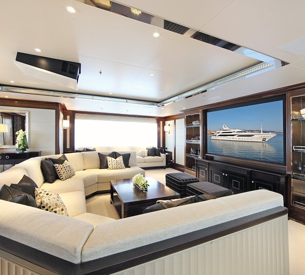 Ushaped Sofa And Large Tv Screen