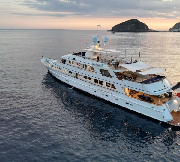 Yacht GENESIA At Sunset