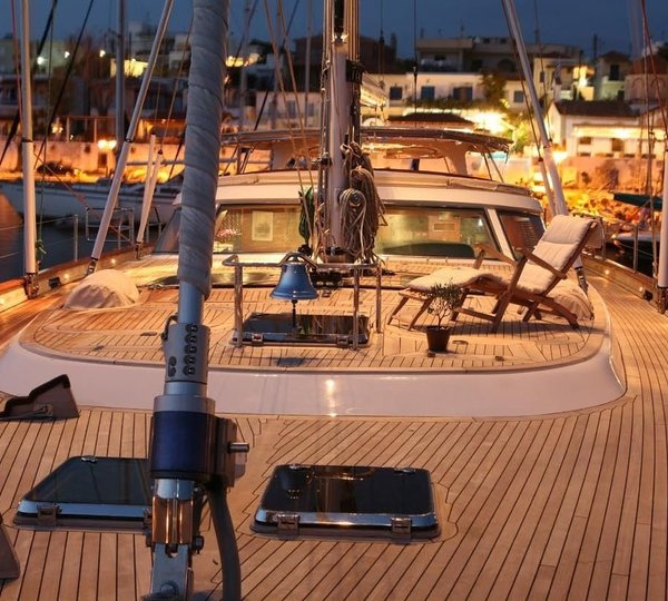 Evening: Yacht GITANA's Deck Captured