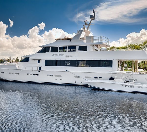 Ship's Tender Alongside Aboard Yacht ANDIAMO