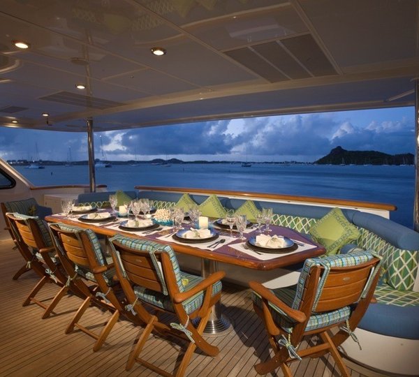 Aft Deck On Board Yacht ATLANTICA