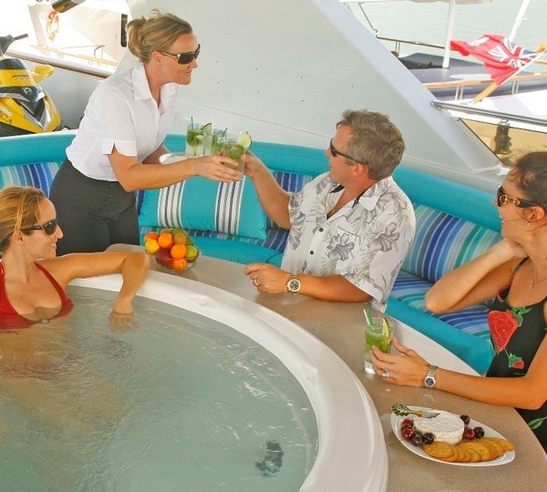 Life: Yacht ATLANTICA's Jacuzzi Pool Pictured