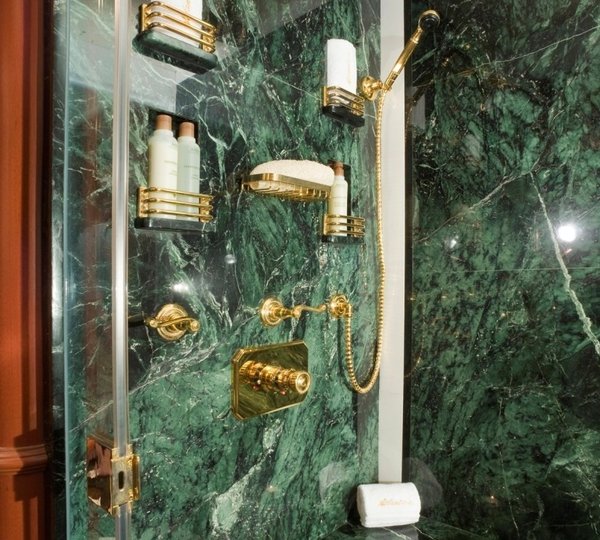 Main Master Showering Aboard Yacht ATLANTICA