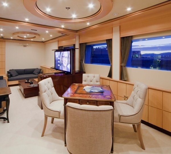 Entertainment Area Aboard Yacht GOLDEN HORN