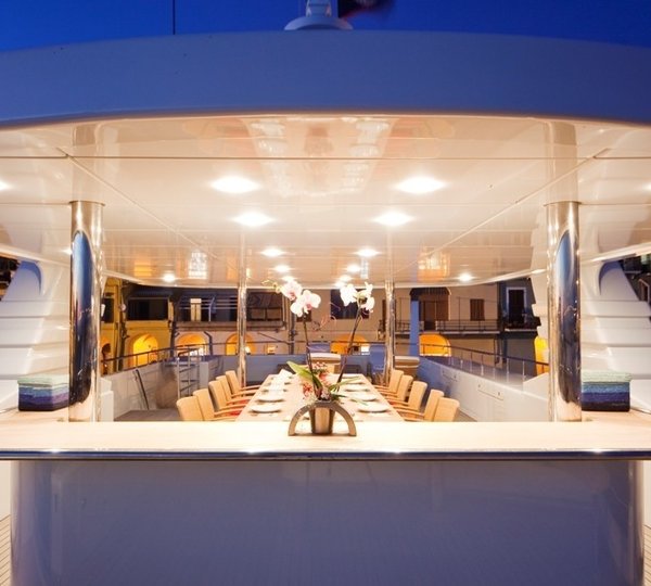Outdoor Eating/dining Aboard Yacht GOLDEN HORN