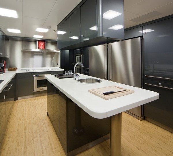 Ship's Galley On Board Yacht GOLDEN HORN