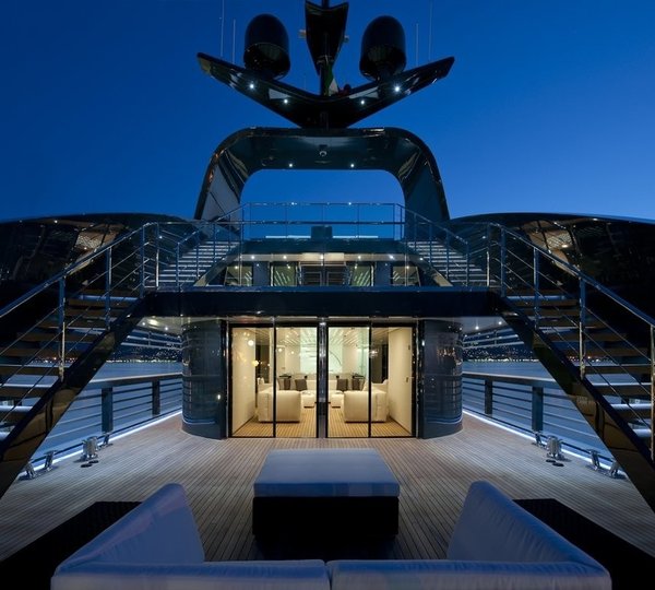 Evening: Yacht OCEAN EMERALD's Deck Captured