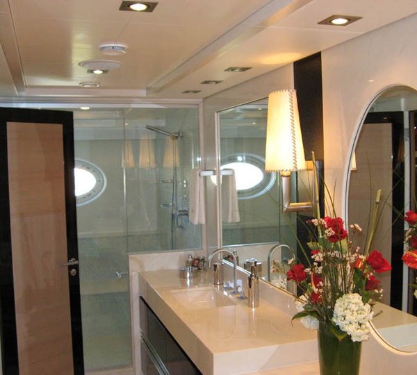 Main Master Bath Aboard Yacht DRAGON