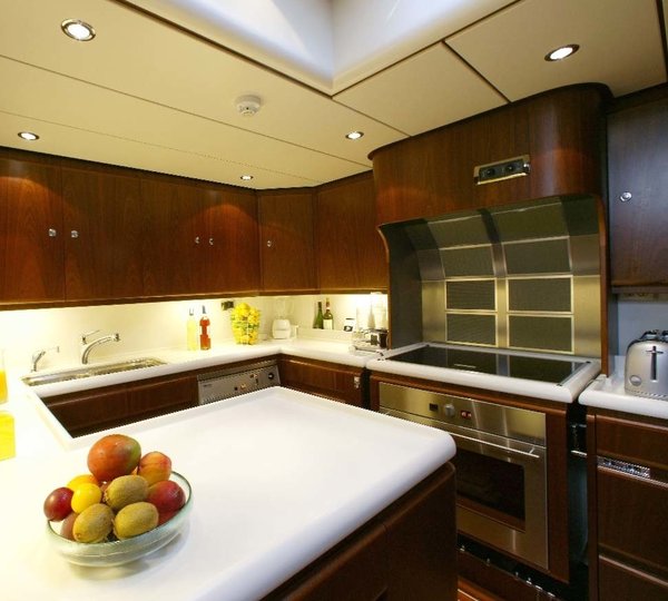 Ship's Galley Aboard Yacht INFATUATION