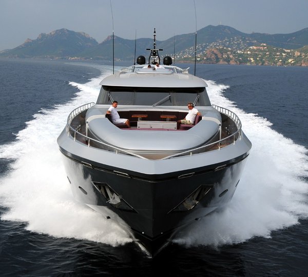 Ship's Bow: Yacht MY TOY's Cruising Photograph