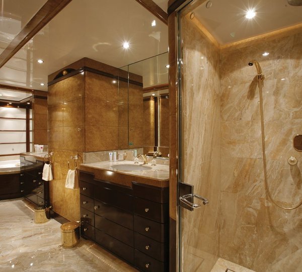 Showering Area On Yacht DIANE