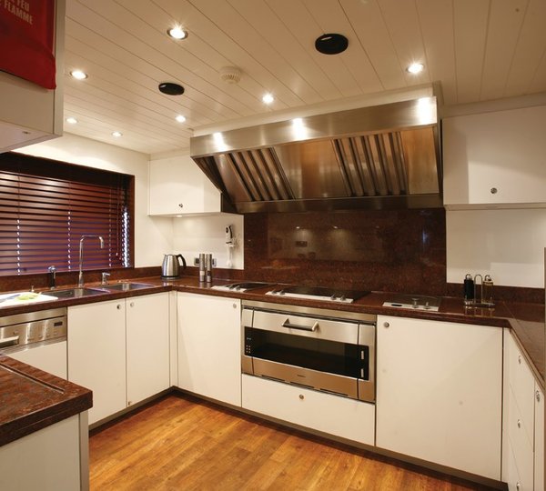 Ship's Galley Aboard Yacht DIANE