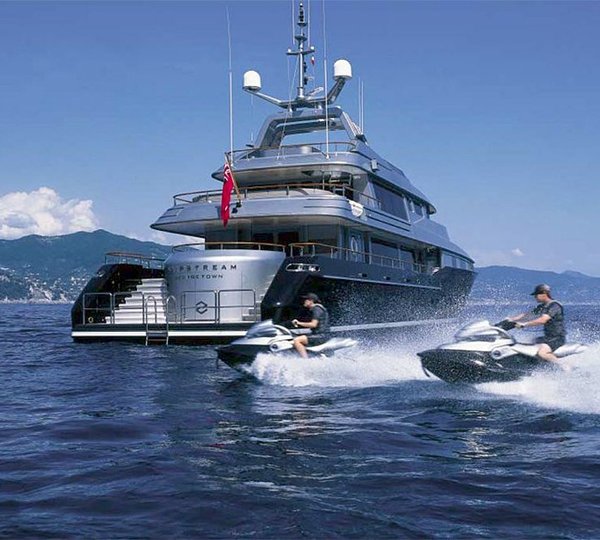 Jetski Skiing On Board Yacht SILVER DREAM
