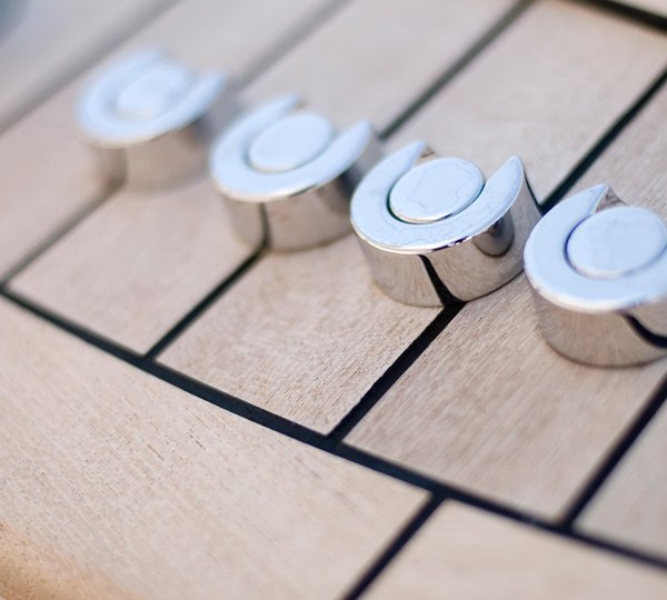 Deck Close Up On Board Yacht BLUE VISION