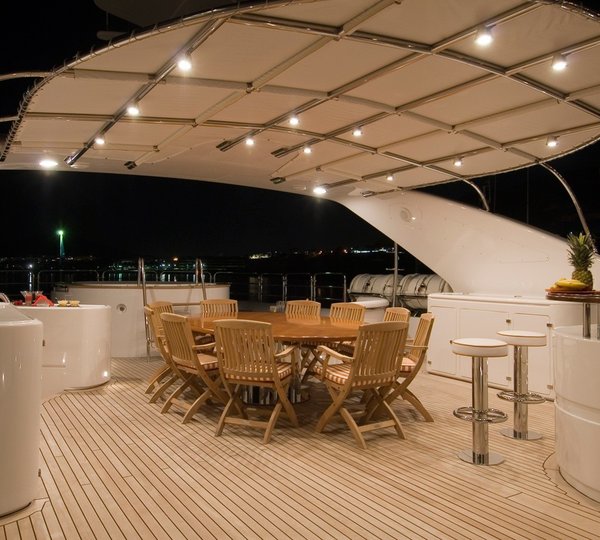 Evening: Yacht BLUE VISION's Sun Deck Image