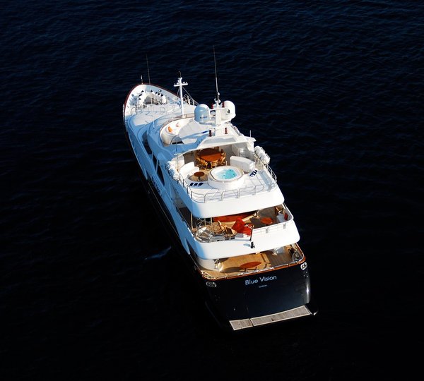 From Above Aspect On Yacht BLUE VISION