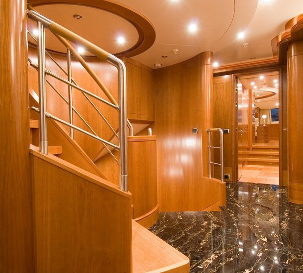 Hallway On Yacht BLUE VISION
