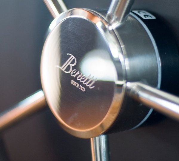 Helm: Yacht BLUE VISION's Close Up Pictured