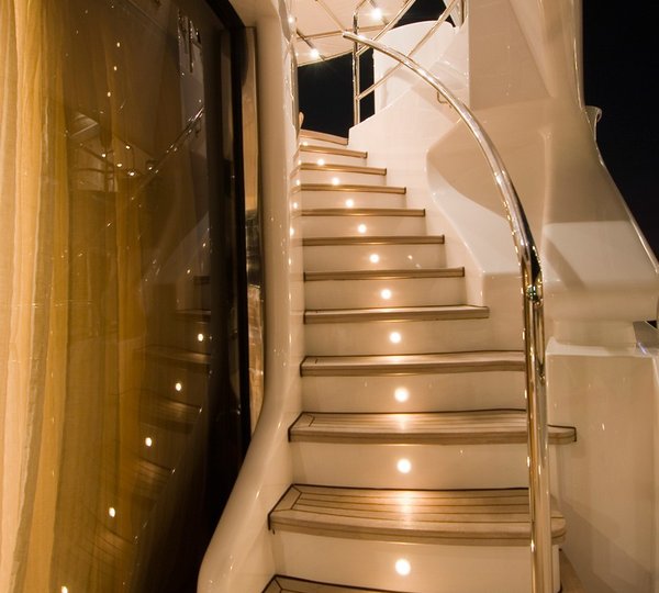 External Stairway Aboard Yacht BLUE VISION
