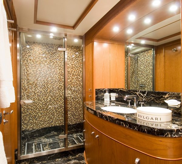 Guest's Bath Aboard Yacht BLUE VISION