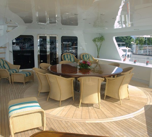 Top Aft Deck On Board Yacht RELENTLESS