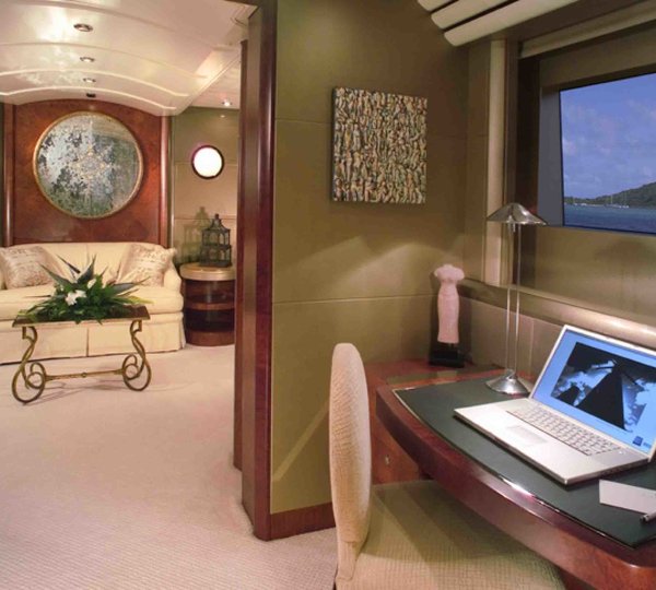 Main Master Office On Board Yacht SILVER DREAM