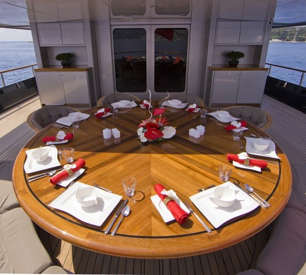 Premier Deck Eating/dining Aboard Yacht SILVER DREAM