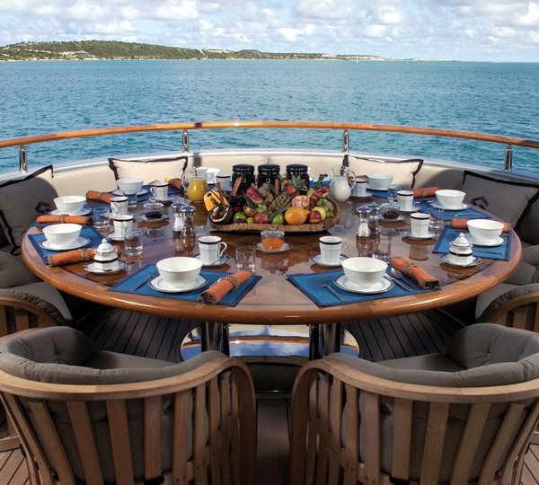 Deck Eating/dining Aboard Yacht SILVER DREAM