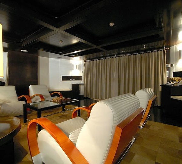 Bridgedeck Deck Saloon Sitting Aboard Yacht FATHOM