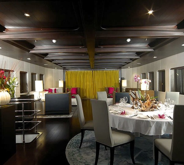 Profile: Yacht FATHOM's Eating/dining Saloon Captured