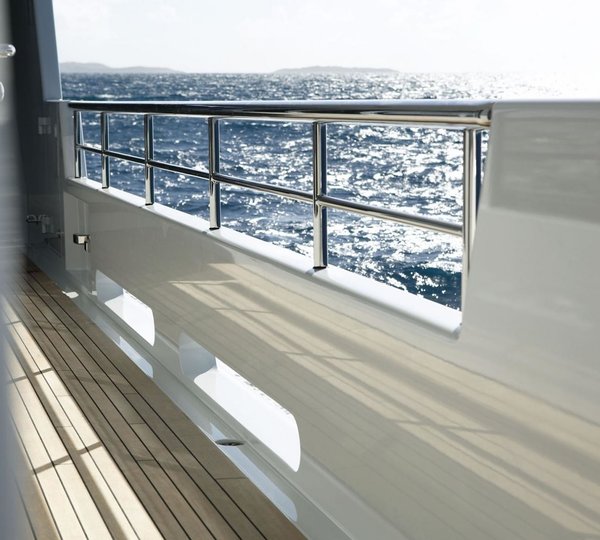Close Up: Yacht HARLE's Balcony Captured