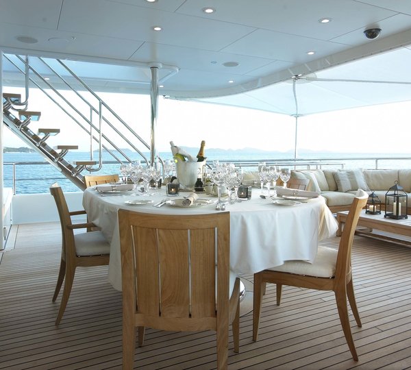 Aft Deck Eating/dining On Yacht HARLE