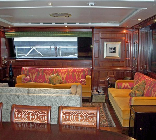 Saloon Sitting On Board Yacht HELIOS