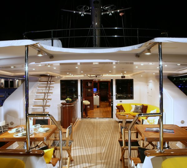 Evening: Yacht HELIOS's Deck Image