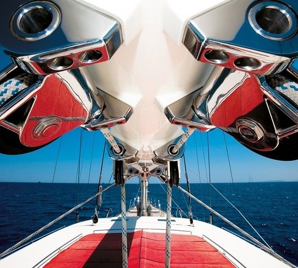 Deck Close Up Aboard Yacht HERITAGE