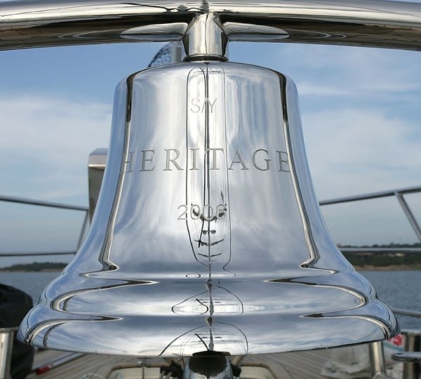 Ship's Bell Aboard Yacht HERITAGE