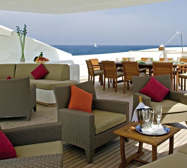 Sun Deck Aft Aboard Yacht PRINCESS IOLANTHE