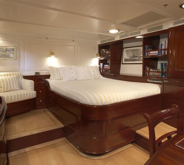 Main Master Cabin On Board Yacht WINDROSE OF AMSTERDAM