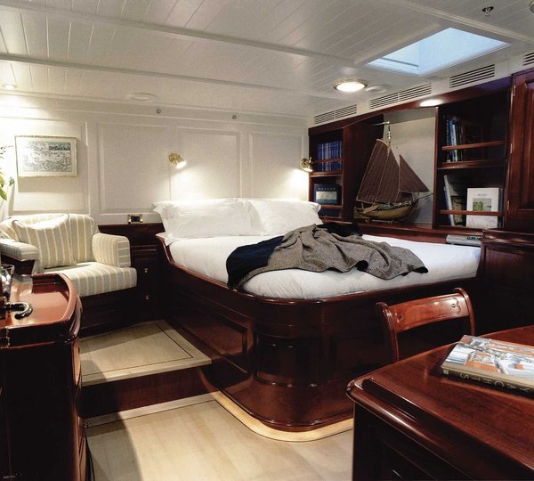 Aspect: Yacht WINDROSE OF AMSTERDAM's Main Master Cabin Pictured