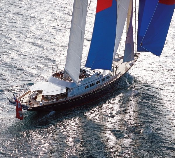 Cruising Under Sail: Yacht ANDROMEDA LA DEA's From Above Aspect Captured