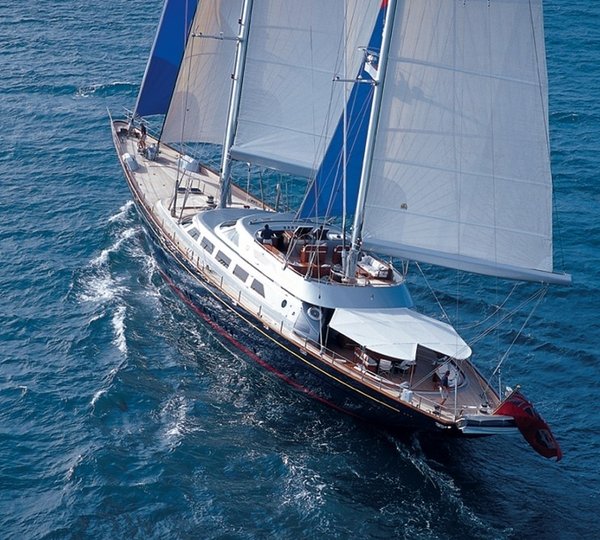 Aft Aspect: Yacht ANDROMEDA LA DEA's Cruising Photograph