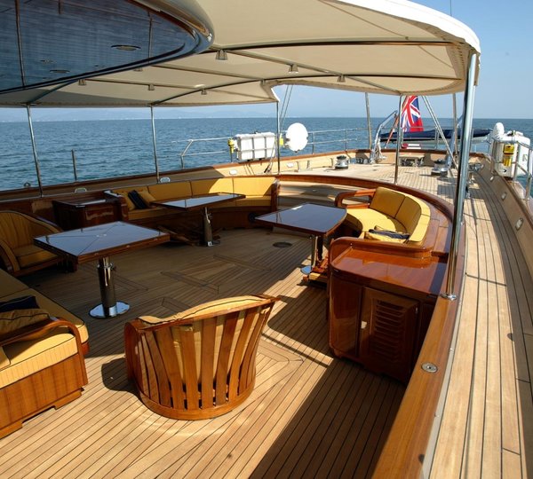 Aft Deck Aboard Yacht ANDROMEDA LA DEA