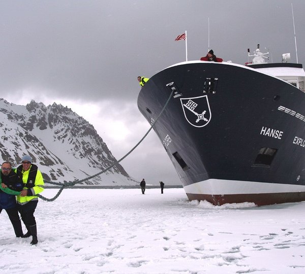 Stationary In Ice On Board Yacht HANSE EXPLORER