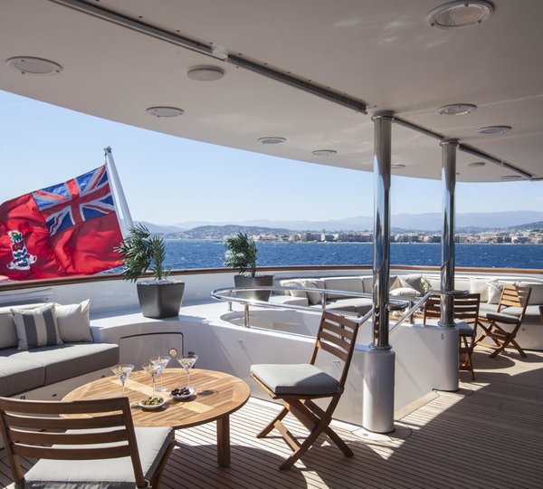 Flag: Yacht KANALOA's Top Deck Aft Photograph
