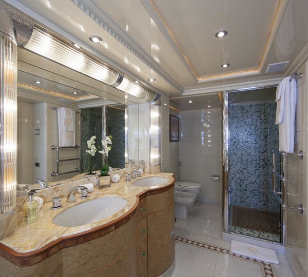 Main Master Showering Aboard Yacht KANALOA