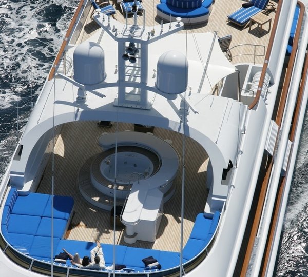 Jacuzzi Pool: Yacht KANALOA's From Above Aspect Captured