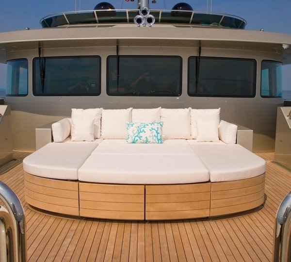 Sunbeds: Yacht ODESSA's Fore Deck Captured